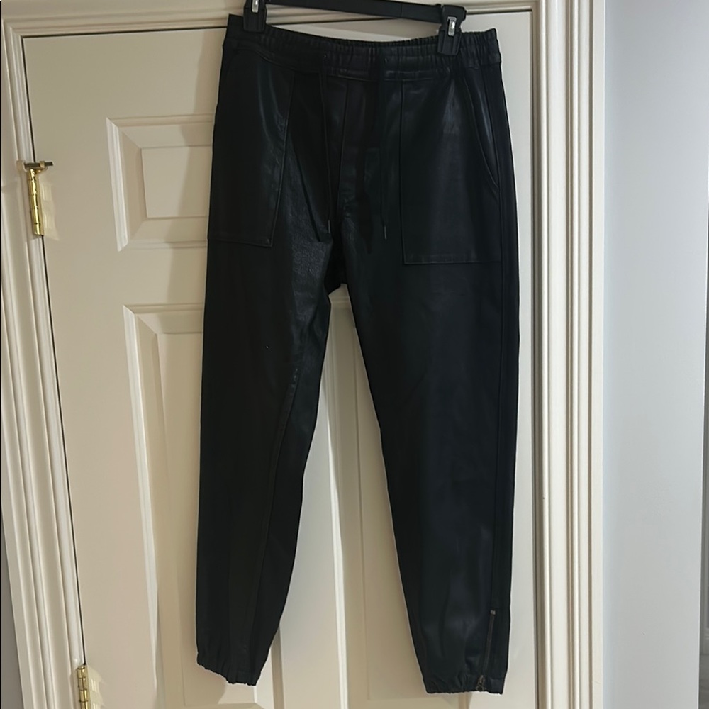 Women’s coated Black Jogger Pants